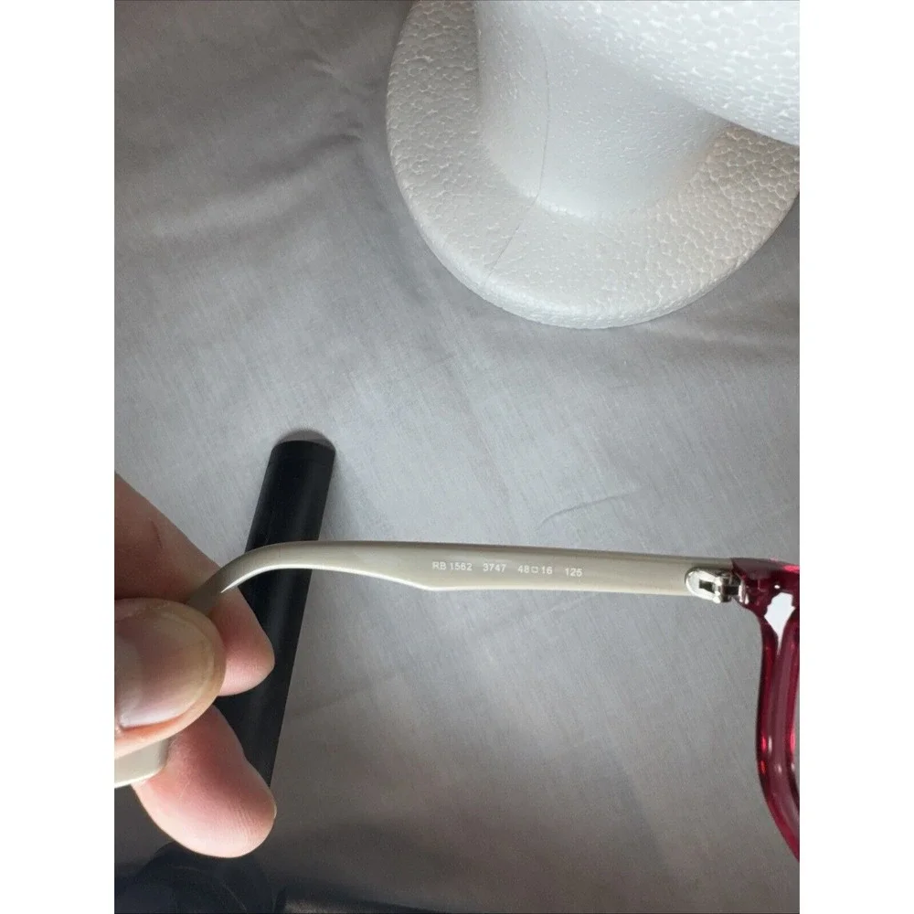 RAY-BAN JR RB1562 3747 Burgundy Crystal/Beige Eyeglasses‎ Frame 48-16-125